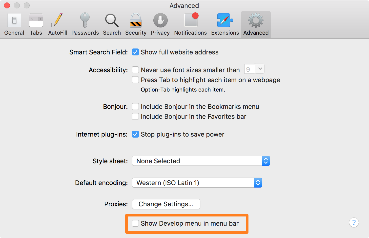 mac settings menu